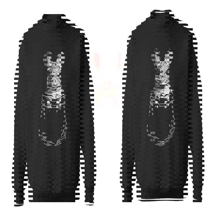 ポケットチンチラ、ポケットに面白いチンチラ スウェットシャツ