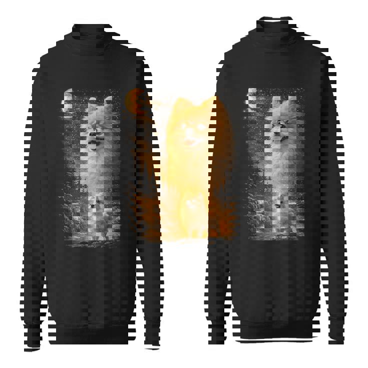 ポメラニアン ハウリング トゥ ザ ムーン ヴィンテージ 90年代 ファニー ペット オーナー スウェットシャツ