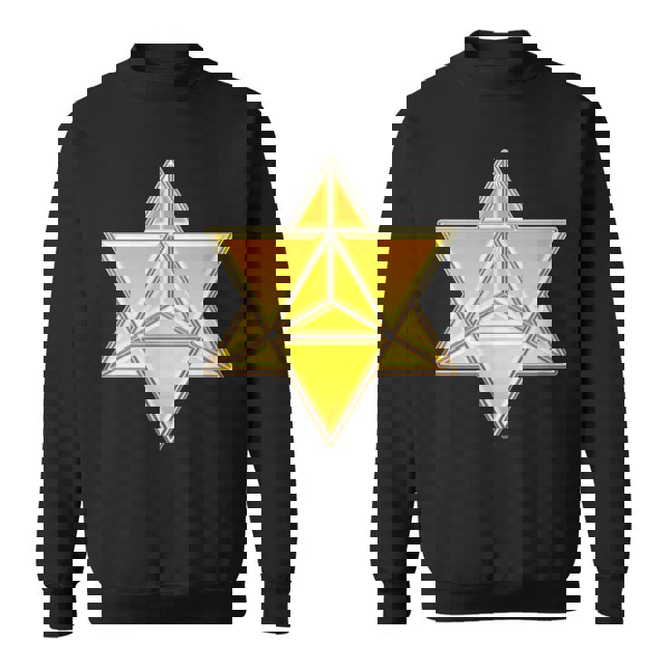 マカバ神聖幾何学ヨガスピリチュアリティ瞑想トレンド スウェットシャツ