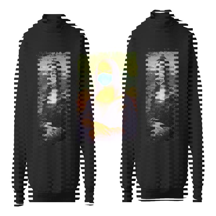 マスク付きモナリザ面白い有名な絵画検疫 スウェットシャツ