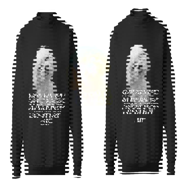 マルチーズ犬愛好家 子犬オーナー 真の愛 引用句デザイン スウェットシャツ