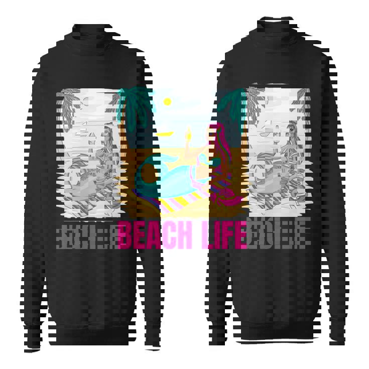 マーメイドビーチライフ 長袖tシャツ スウェットシャツ