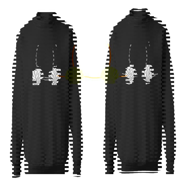 マーメイド貝殻ビキニトップ 面白い スウェットシャツ