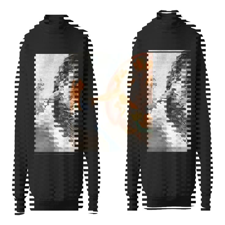 ミケランジェロの愉快な創作猫ミーム。 スウェットシャツ