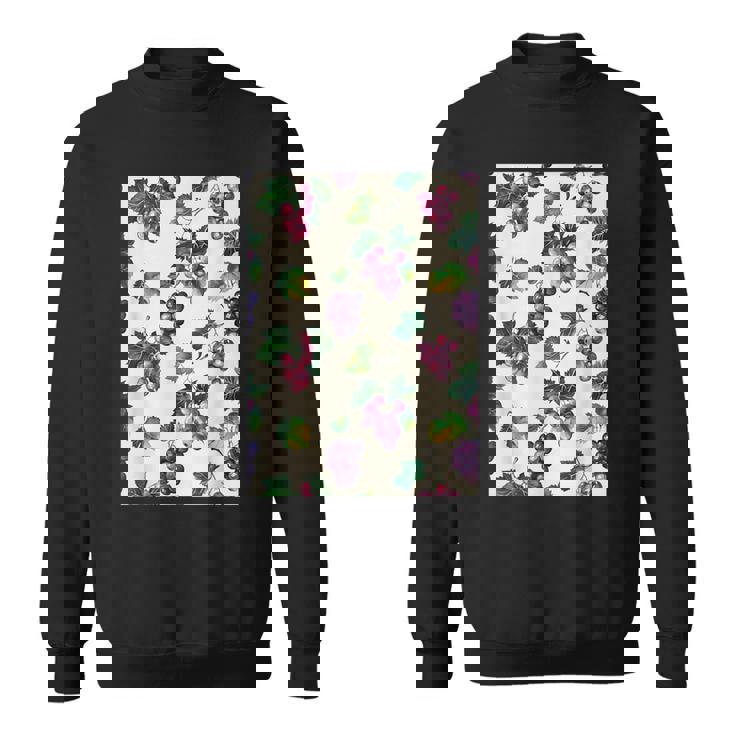 ミニマリストのブドウ柄アート。 スウェットシャツ