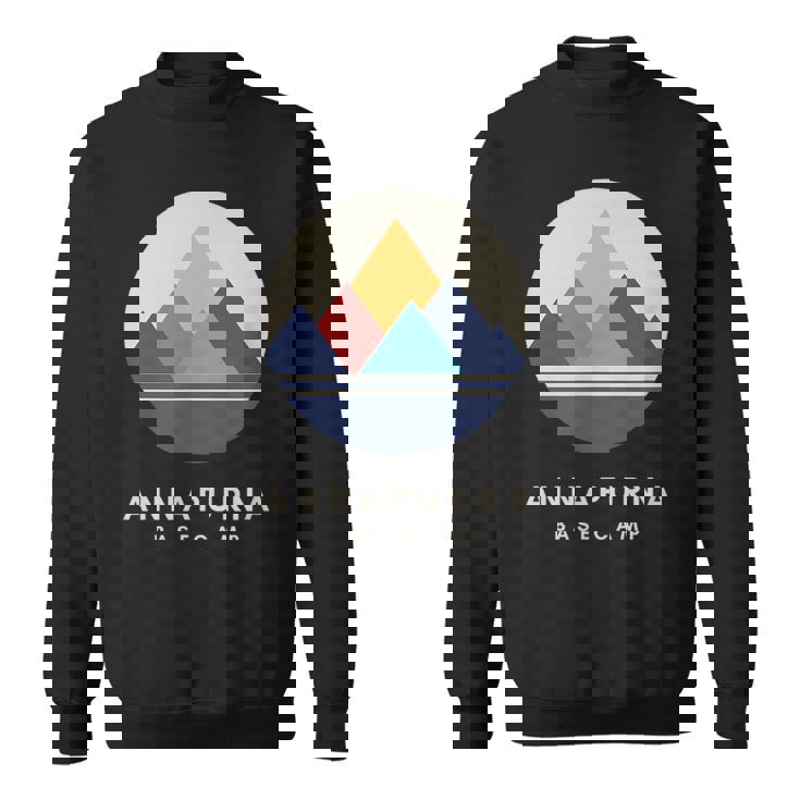 ミニマルなアンナプルナベースキャンプ 山モチーフ ハイキング スウェットシャツ