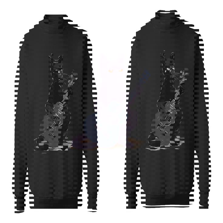 ミュージシャン黒猫ギタリストボンベイキャッツウィズギター スウェットシャツ