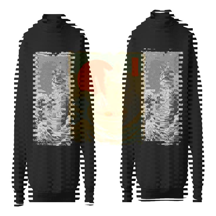 メインクーン 猫 ヴィンテージ ラーメン 和麺 スウェットシャツ