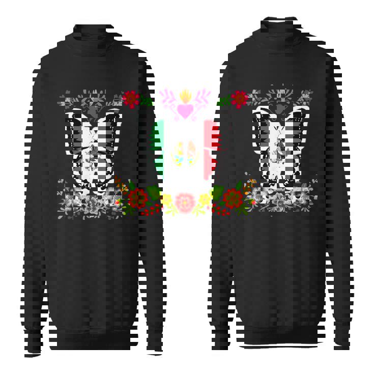 メキシコ独立記念日 バタフライ メキシコ スウェットシャツ