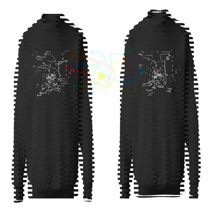 メトロ 東京 全線 路線図 電車 地下鉄 スウェットシャツ