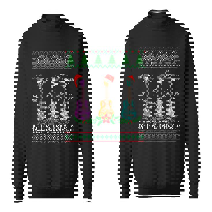 メレカリキマカハワイアンクリスマスウクレレ醜いデザインシャツ スウェットシャツ