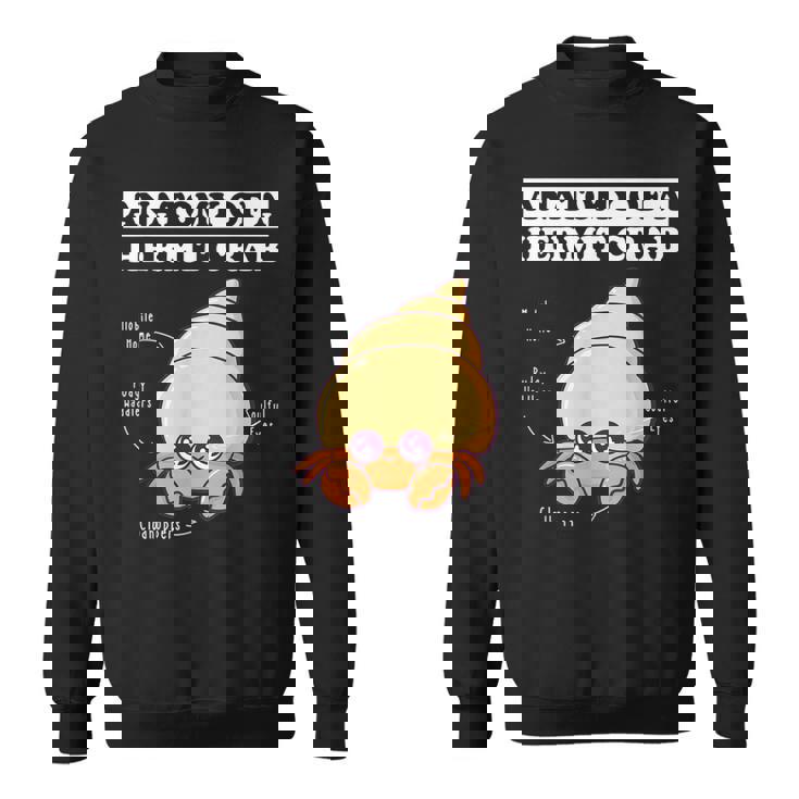 ヤドカリの解剖学 面白い カワイイ ヤドカリ チビ スウェットシャツ