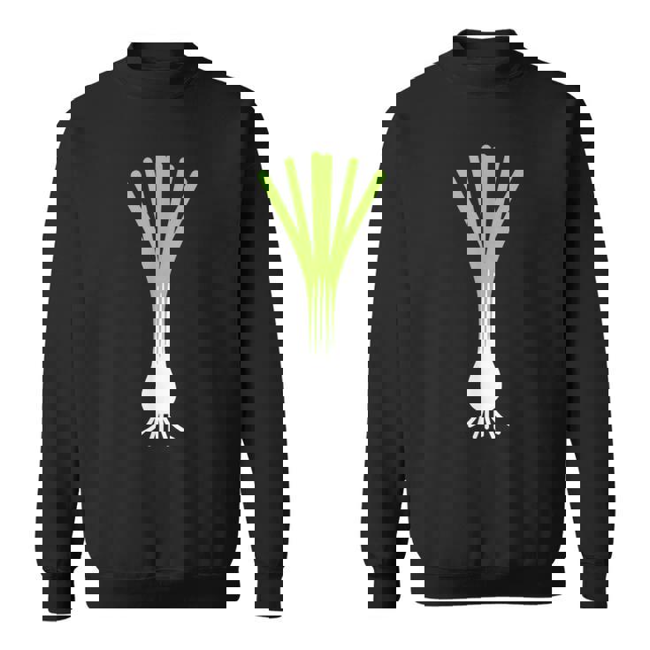 ユーモアリークミニマリスト野菜シンプルなネギ スウェットシャツ