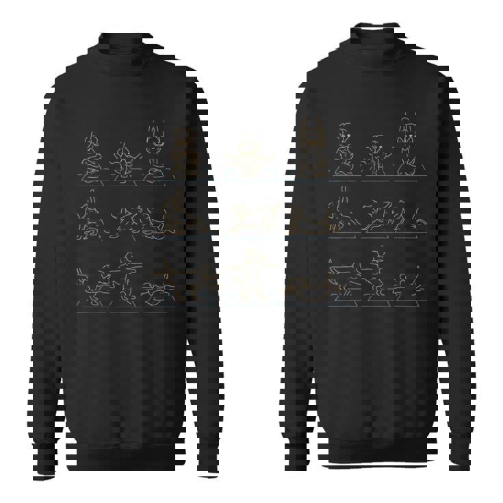 ヨガ ゴールデンレトリバーの犬のヨガのポーズ スウェットシャツ