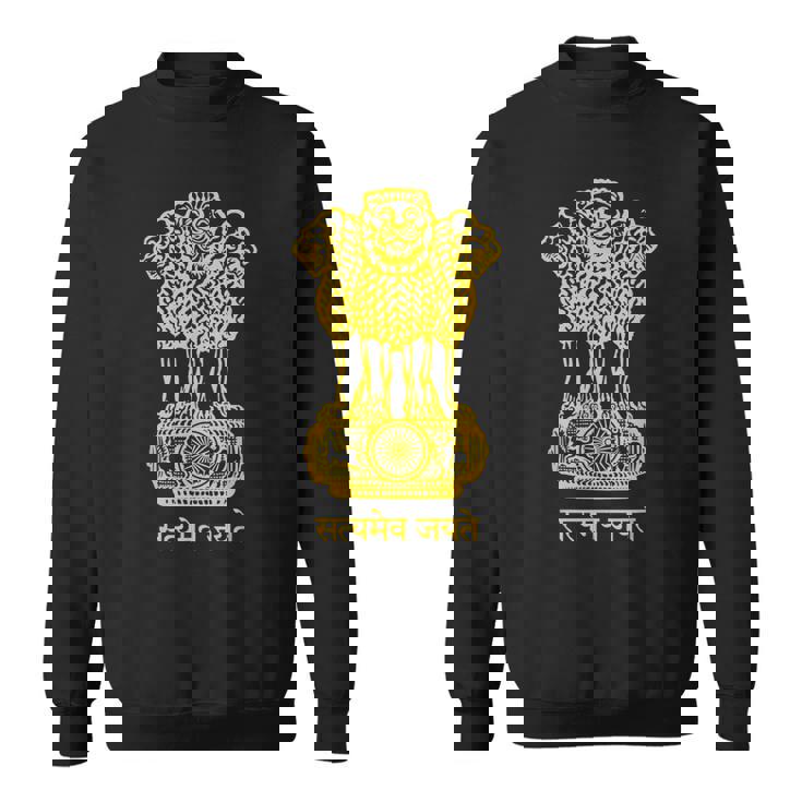 ライオンエンブレム インド国旗 ヒヌ ヒンディー語 デリー ムンバイ スウェットシャツ