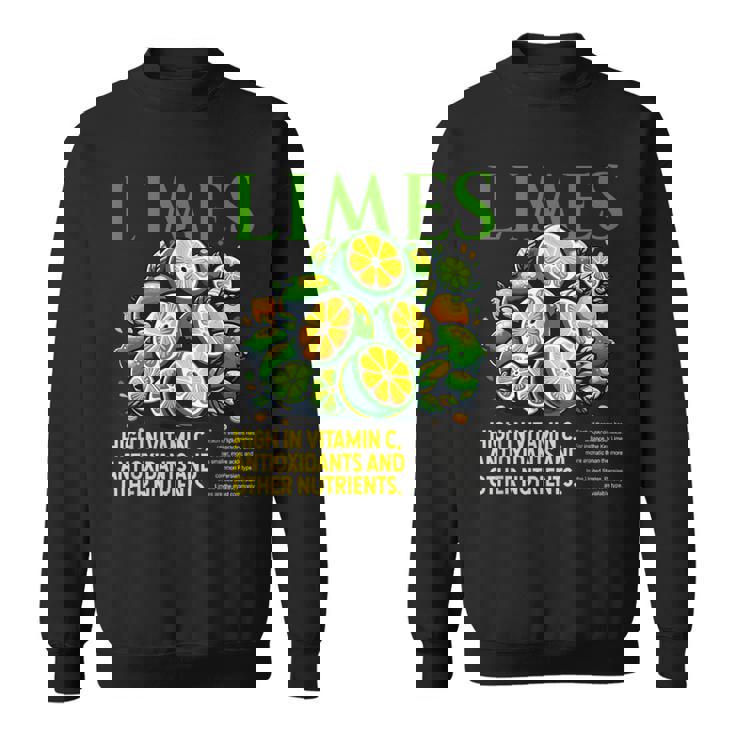 ライム 面白い 高い ビタミンc 抗酸化剤 その他の栄養素 スウェットシャツ