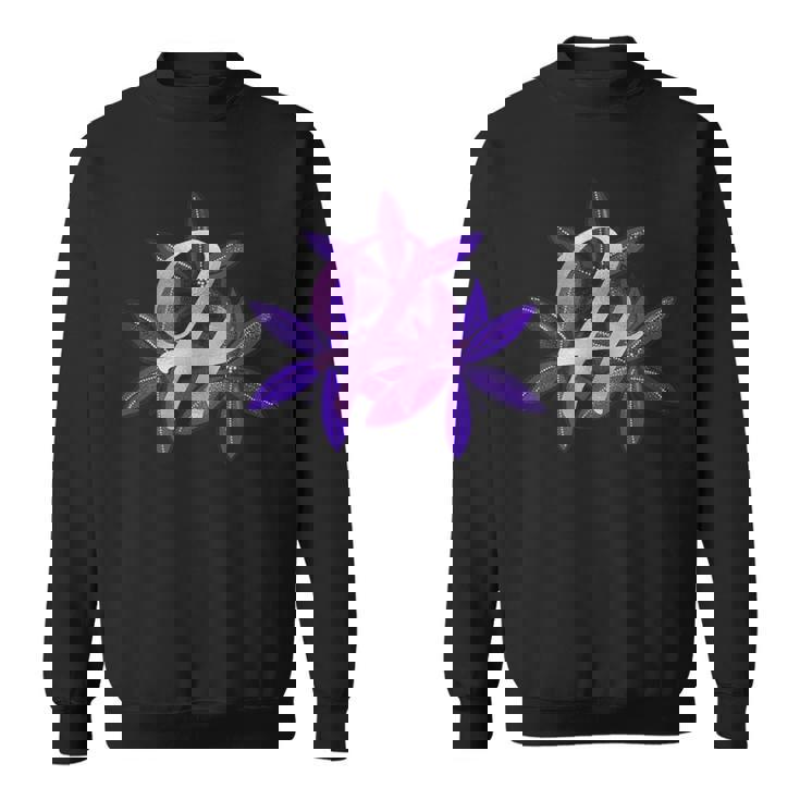 ライラック イニシャル H モノグラム パープル フローラル スウェットシャツ