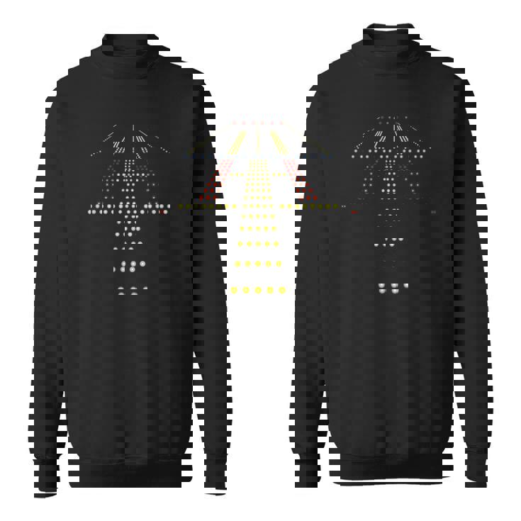 ランウェイ ナイトビュー 航空 空港 ライト スウェットシャツ