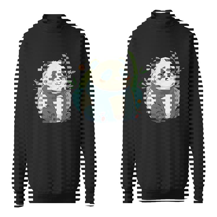 リラックス竹林ぽっちゃりパンダ美学 スウェットシャツ