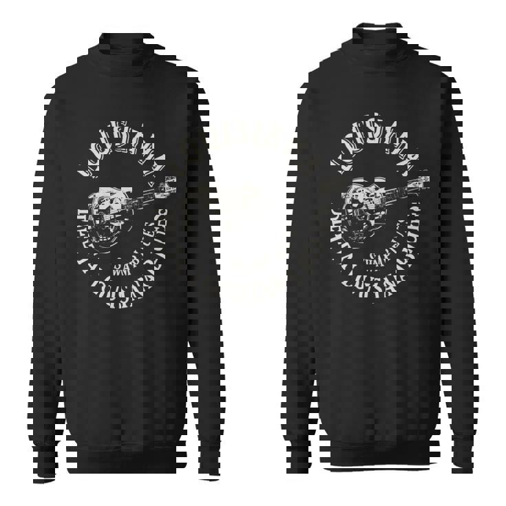ルイジアナ スワンプ ブルースアメリカンギター 音楽 ビンテージ 長袖tシャツ スウェットシャツ