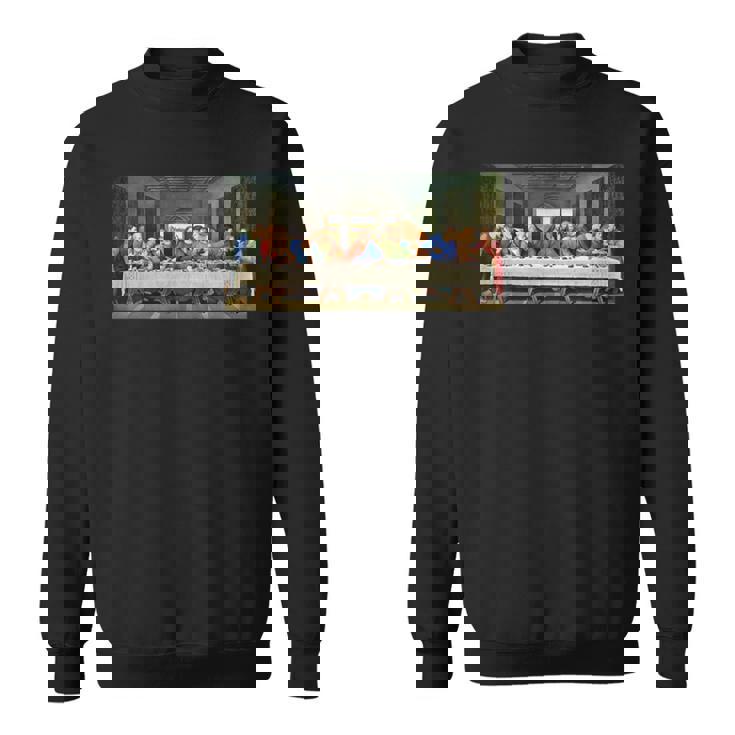 レオナルド・ダ・ヴィンチによる最後の晩餐1495 長袖tシャツ スウェットシャツ