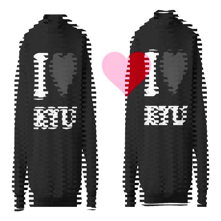 レッドハート I Love Ryu スウェットシャツ