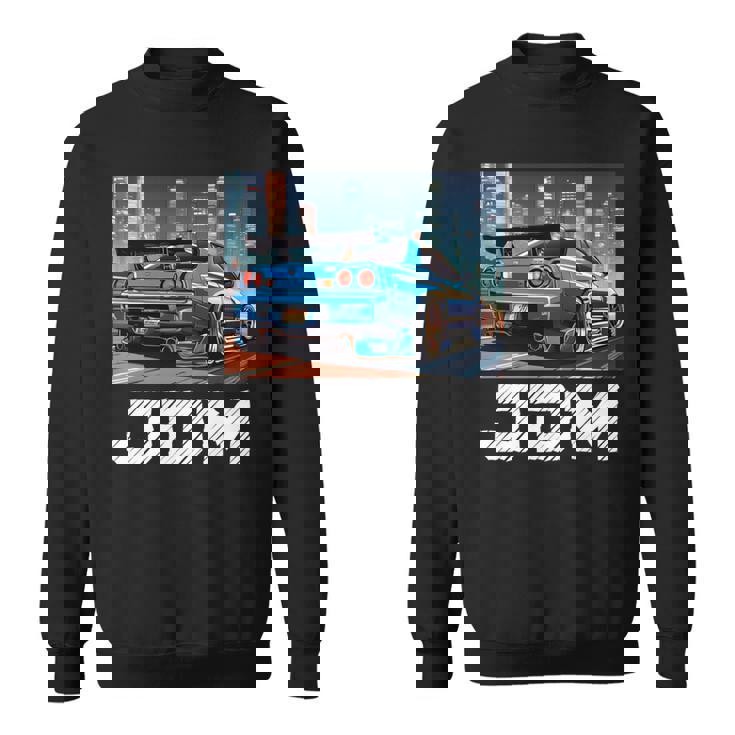 レトロ Jdm 日本ドリフトレース チューニングカー 東京スカイライン ギフト 長袖tシャツ スウェットシャツ