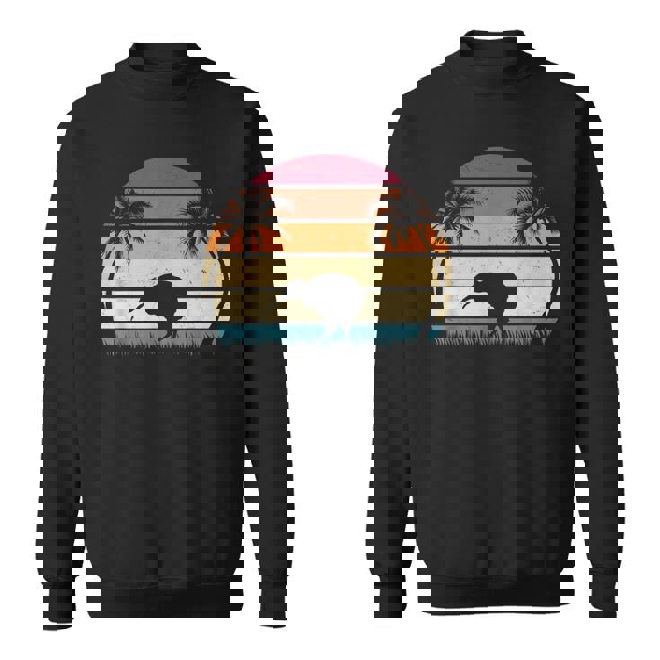 レトロ キウイバード サンセット キウイ鳥 ニュージーランド キウイ鳥 スウェットシャツ