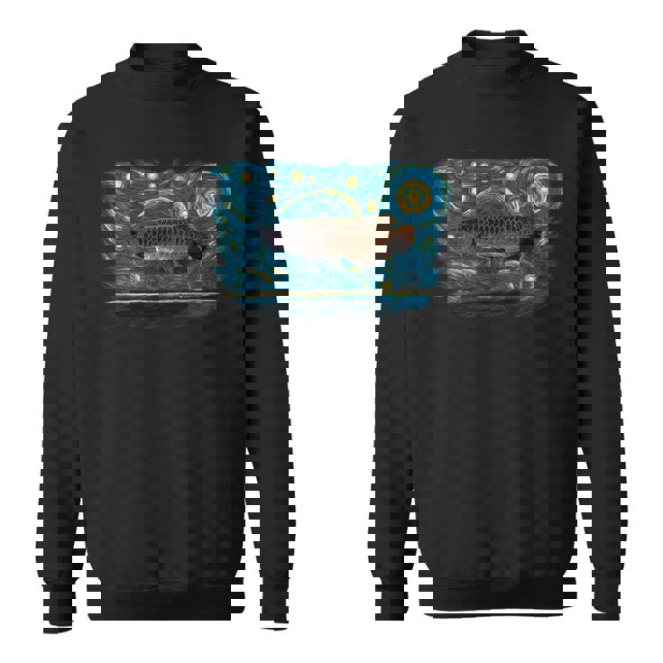 レトロなヴィンテージスタイルのアロワナ スウェットシャツ