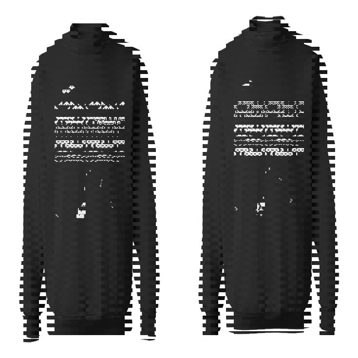 レトロなヴィンテージビデオゲームスペースシューティングアーケード スウェットシャツ