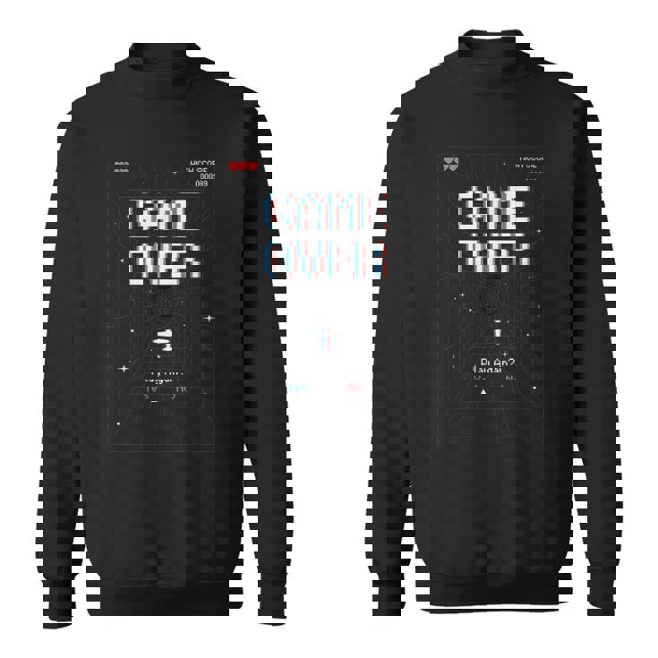 レトロアーケードゲームオーバーゲーム スウェットシャツ