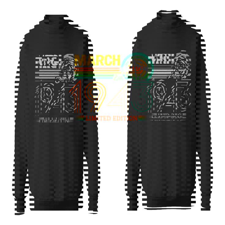 レトロマーチバースデー1943年限定版ヴィンテージ83歳。 スウェットシャツ