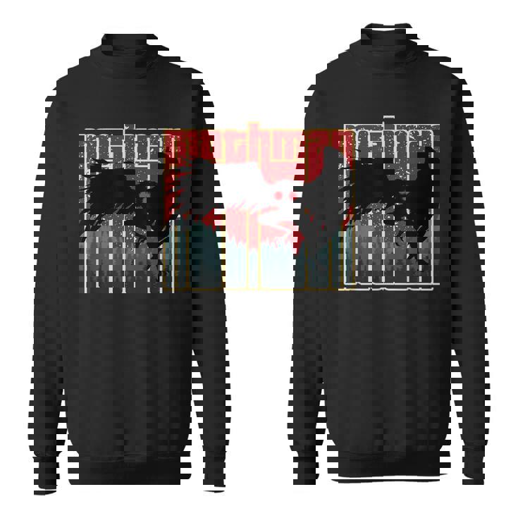 レトロモスマン-オリジナルのウェストバージニアクリプティッドアートワーク スウェットシャツ