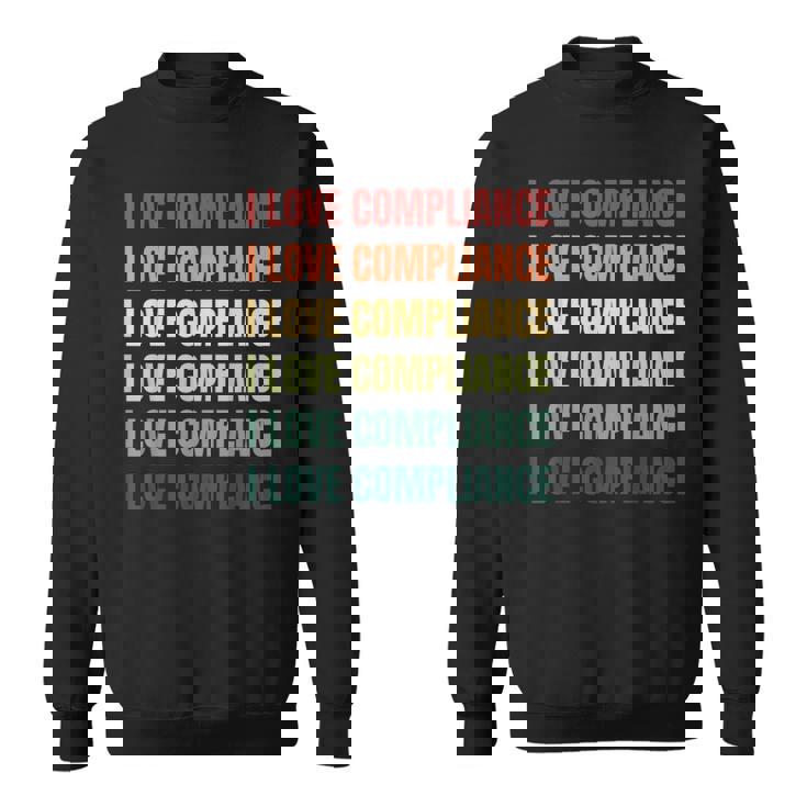 レトロ私はコンプライアンスが大好きです スウェットシャツ