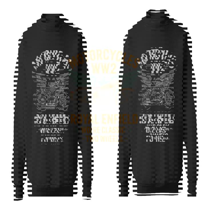 ロイヤルエンフィールドwdReクラシックモーターサイクルww2 長袖tシャツ スウェットシャツ