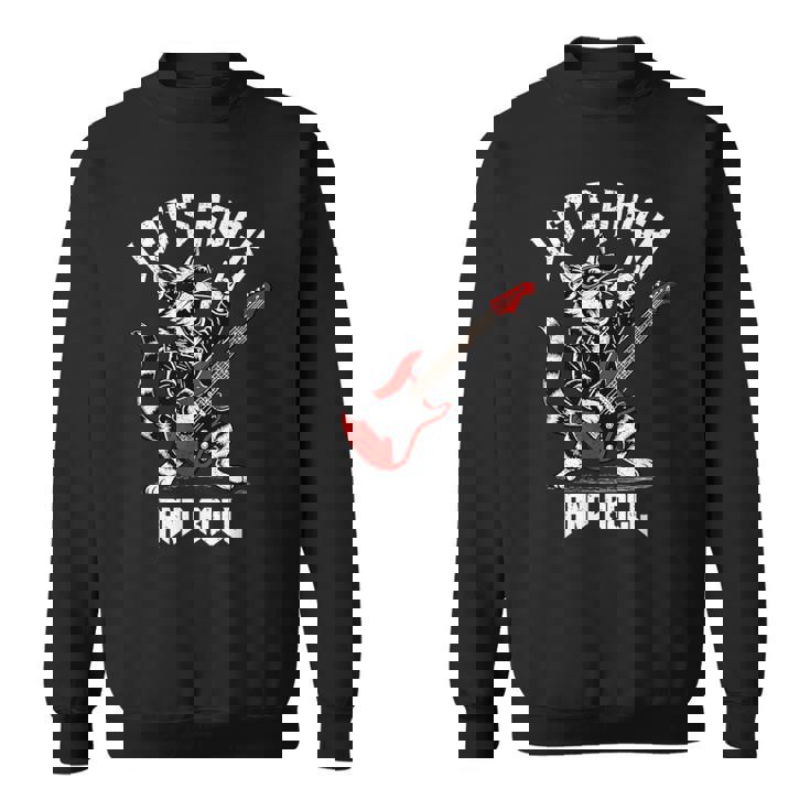 ロックンロール キャット ギタリスト ヴィンテージ ロック&ロール キャット ギター スウェットシャツ