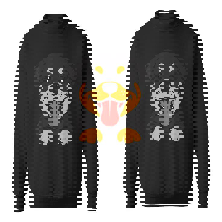 ロットワイラー犬ユーモアかわいいシンプルな愛ロットワイラー スウェットシャツ