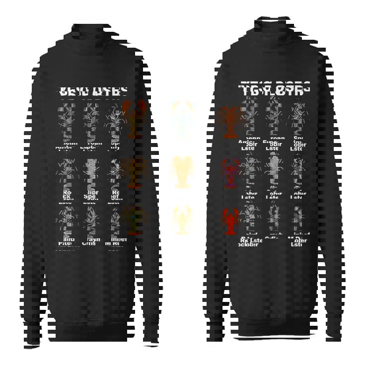 ロブスターの種類、ロブスター種チャート スウェットシャツ