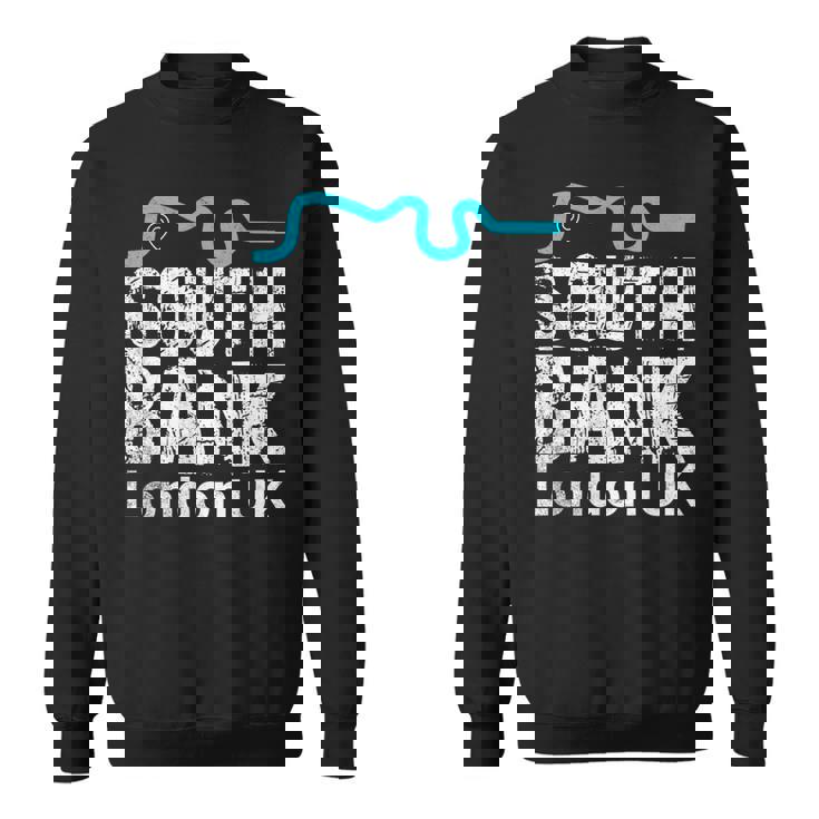 ロンドン、「サウスバンク」の「テムズ川」地図のロンドンお土産 スウェットシャツ