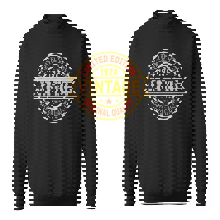 ヴィンテージ 1974 メンズ 限定版 Bday 1974 誕生日 スウェットシャツ
