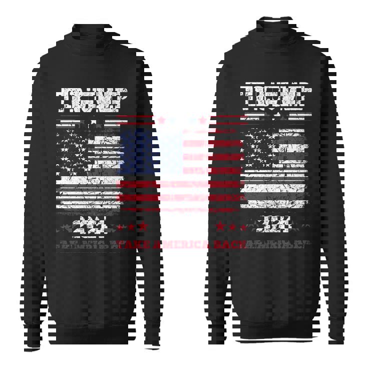 ヴィンテージ ドナルド トランプ 2024 テイク アメリカ バック 長袖tシャツ スウェットシャツ