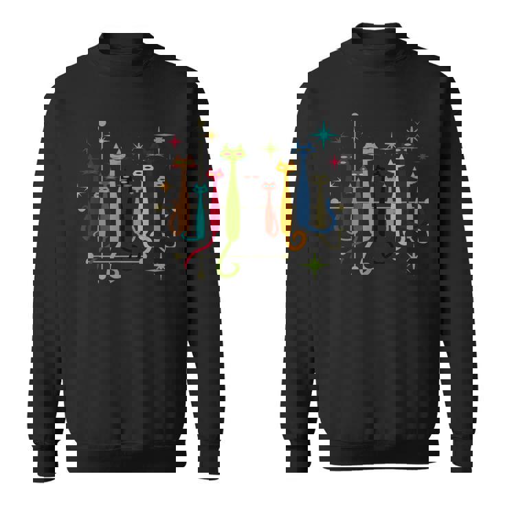 ヴィンテージ レトロ ミッドセンチュリー モダン ルック 猫 50S 60S スタイル スウェットシャツ