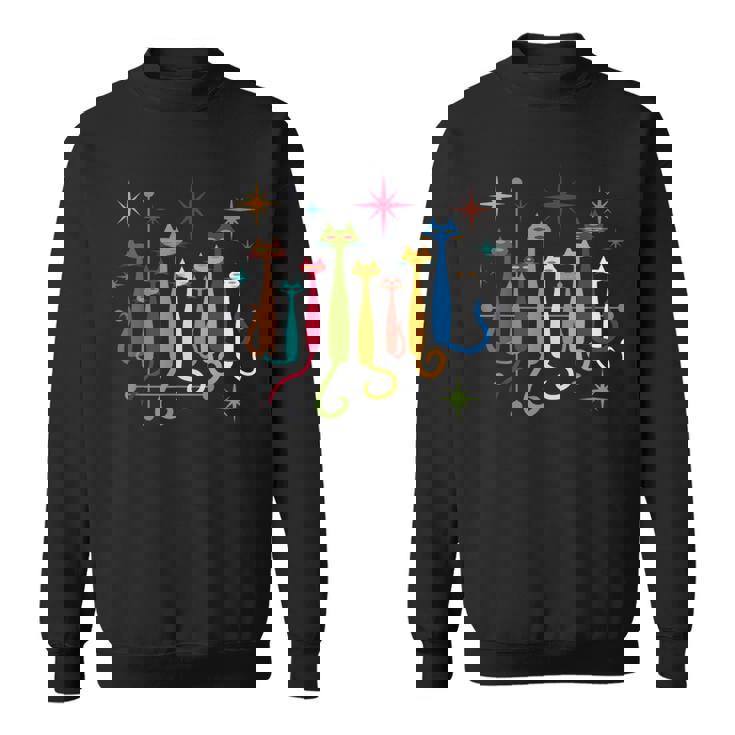 ヴィンテージ レトロ ミッドセンチュリー モダンルック 猫 50年代 60年代スタイル スウェットシャツ