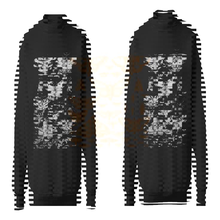 ヴィンテージ 蛾 蝶 自然 イラスト アート スウェットシャツ