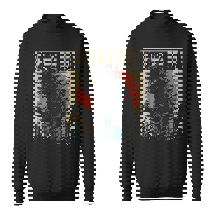 ヴィンテージキャットジラtシャツ 面白い子猫と猫 スウェットシャツ