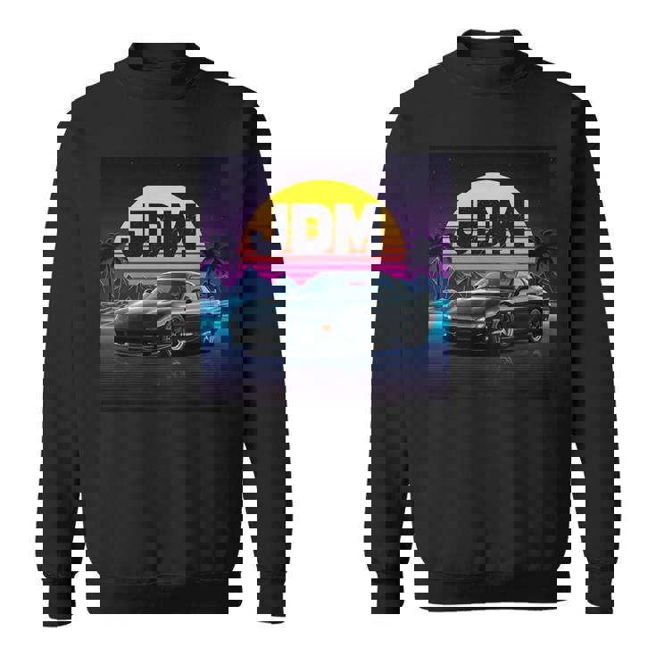 ヴェイパーウェーブ レトロ サンセット Jdm レジェンドカー 日本国内市場 長袖tシャツ スウェットシャツ