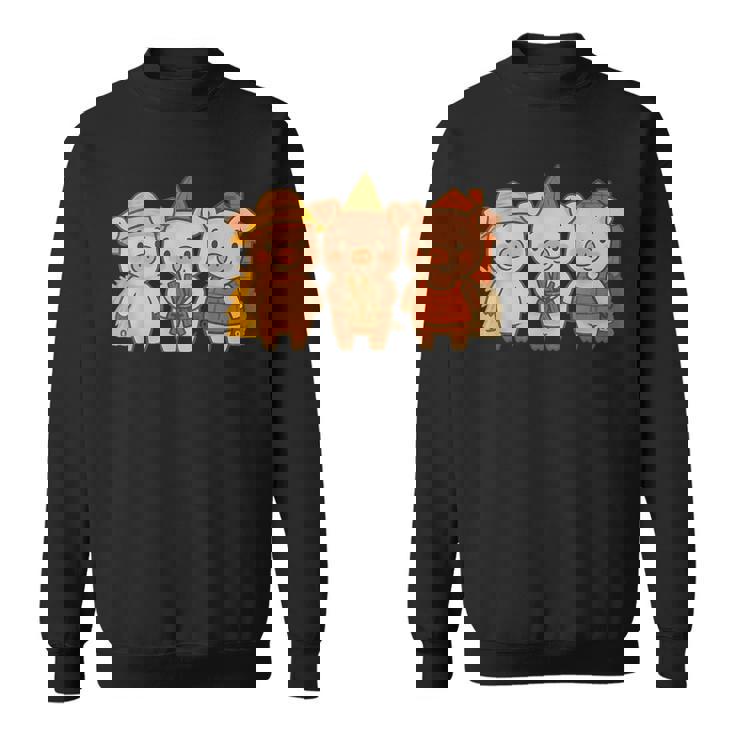 三匹の子ぶたのおとぎ話の絵本 スウェットシャツ