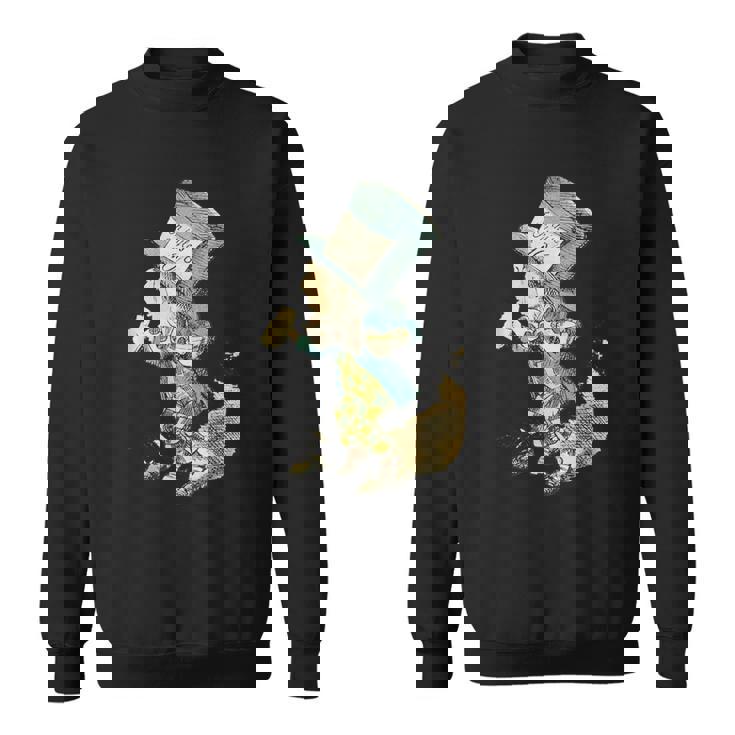 不思議の国のアリス マッドハッター ヴィンテージイラスト スウェットシャツ