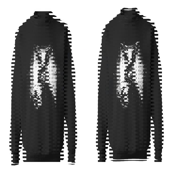 不気味なゴスウサギ、ホラーバニー、奇妙なコアウサギ スウェットシャツ