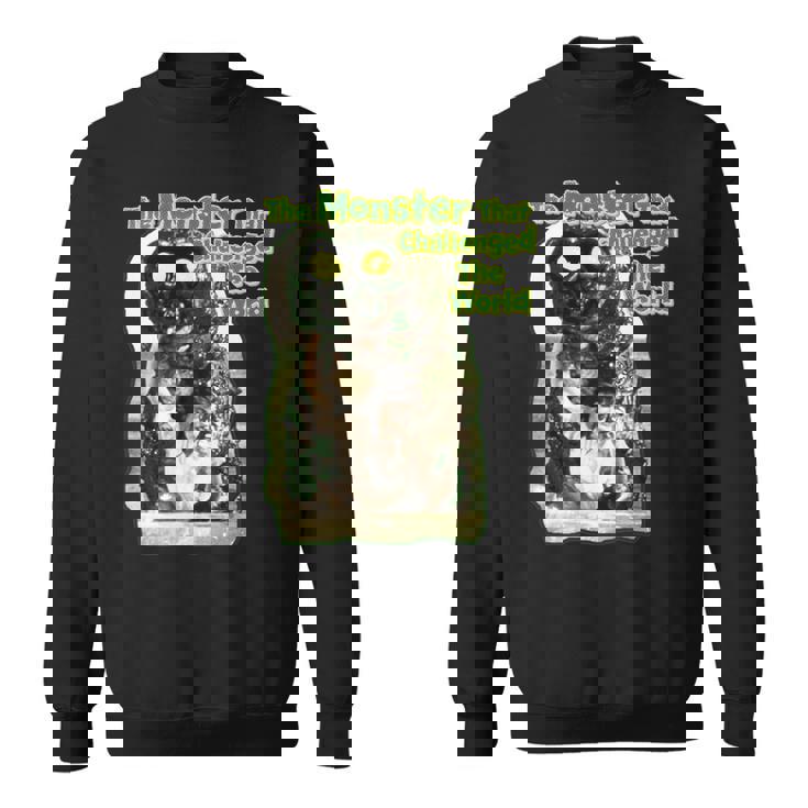 世界に挑んだヴィンテージクラシックホラーモンスター 長袖tシャツ スウェットシャツ